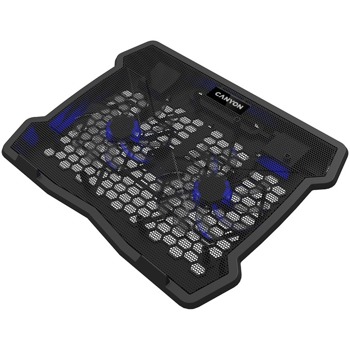 Охлаждаща поставка за лаптоп Canyon NS03, за лаптоп до 15.6" (39.62 cm), 2x USB, 2x вентилатора, 1000 rpm, черна | JAR Computers Canyon NS03