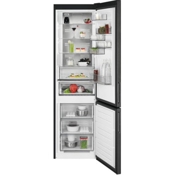 Хладилник с фризер AEG RCB736E5MB, клас E, 367 л. общ обем, свободностоящ, 250kWh/годишно, No Frost, черен image