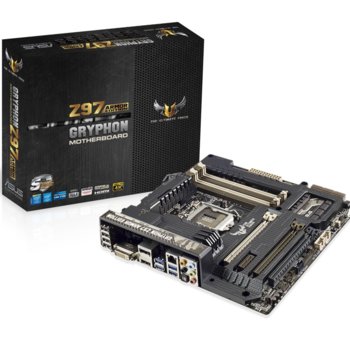 Дънна платка ASUS GRYPHON Z97 ARMOR EDITION, Z97, LGA1150, DDR3 1866, 2x PCI-E 3.0 (HDMI&DisplayPort)(CFX&SLI), SB7.1, Lan1000, 6x SATA 6Gb/s RAID 0,1,5,10, 4x USB 3.0, mATX | JAR Computers ASUS GRYPHON Z97 ARMOR EDITION
