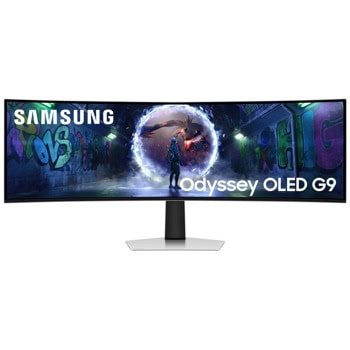 Монитор Samsung Odyssey G9 G93SD LS-49DG934SU (2024), 49" (124.46 cm) OLED панел, 240Hz, DQHD, 0.03ms (GtG), 1 000 000:1, HDR10+, 250cd/m2, DisplayPort, HDMI, Micro HDMI, USB 3.2 Gen 1 Type-C, USB Type-C Hub | JAR Computers Samsung Odyssey OLED G9 G93SD LS49DG934SUXEN