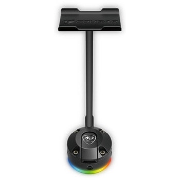 Стойка за слушалки, Cougar Gaming Bunker-S, с вакуум, RGB, черна | JAR Computers COUGAR - Bunker-S, RGB, черна
