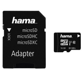 Hama 16GB microSDHC with adapter