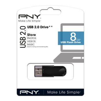 8GB PNY Attache 4 USB 2.0 FD8GBATT4-EF