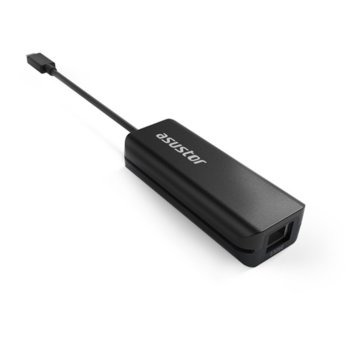 Мрежови адаптер Asustor AS-U2.5G, от USB Type C към 2.5Gbps BASE-T(ж), черен | JAR Computers Asustor AS-U2.5G
