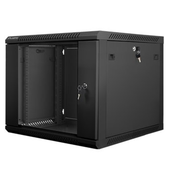 Комуникационен шкаф Lanberg WF01-6609-10B, 19", 9U, 600 x 600 x 507, черен | JAR Computers Lanberg WF01-6609-10B