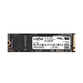 Памет SSD 500GB Crucial P1, PCIe NVMe, M.2 (2280), скорост на четене 1900MB/s, скорост на запис 950MB/s | JAR Computers Crucial 500GB SSD P1 NVMe PCIe M.2