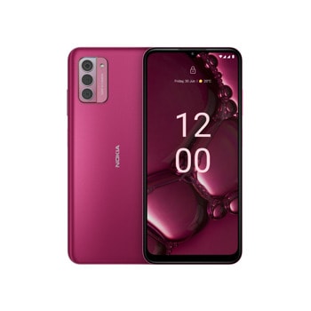 Смартфон Nokia G42 5G (розов), поддържа 2 SIM карти, 6.56" (16.66cm) 90Hz HD+ дисплей, осемядрен Snapdragon 480 Plus 5G 2x2.2 GHz & 6x1.8 GHz, 6GB RAM, 128GB Flash памет (+microSD слот), 50 + 2 + 2 + 8 Mpix камери, Android, 194g | JAR Computers Смартфон Nokia G42 5G 6/128 GB Pink 101Q5003H068