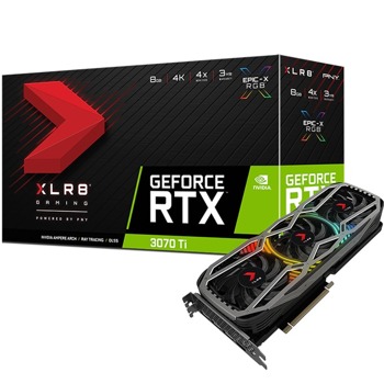 Видео карта Nvidia GF RTX 3070 Ti, 8GB, PNY XLR8 Gaming REVEL EPIC-X, PCI-E 4.0, GDDR6X, 256-bit, DisplayPort, HDMI | JAR Computers PNY VCG3070T8TFXPPB