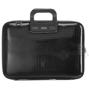 Чанта за лаптоп Bombata Shiny Cocco black, до 16" (40.64 cm), с дръжка, лъскаво покритие, черна | JAR Computers Bombata Shiny Cocco 16 inch - black E00845-4