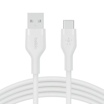 Кабел Belkin Boost Charge (CAB008bt2MWH), от USB A(м) към USB C(м), 2m, бял | JAR Computers Belkin Boost Charge CAB008bt2MWH