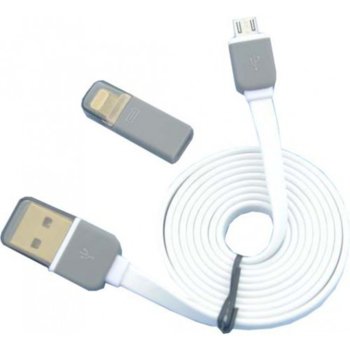 Кабел 2 в 1 Micro USB / Iphone 5 - 14212