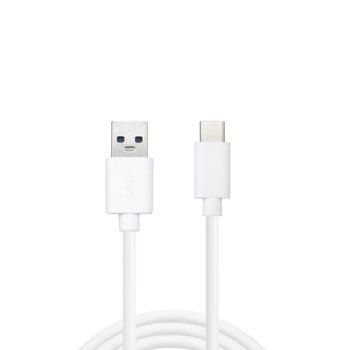 Кабел Sandberg, USB А(м) към USB C(м), 2m, бял | JAR Computers Sandberg USB-C to USB-A 3.0 2M