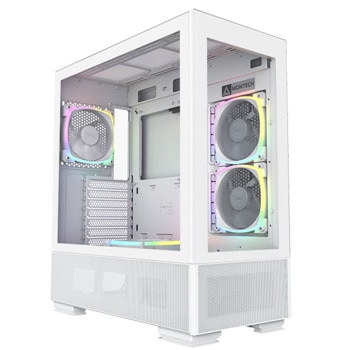 Кутия Montech SKY TWO, ATX/MATX/Mini-ITX, 2x USB 3.0, 1x USB-C, прозорец, бяла, без захранване | JAR Computers Montech SKY TWO White