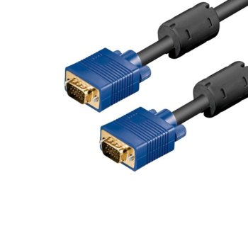 Кабел от VGA(м) към VGA(м), 1.5м, черен | JAR Computers VGA(м) към VGA(м) 1.5м