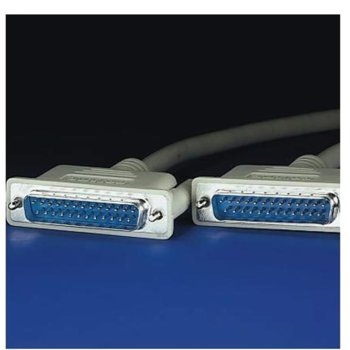 Кабел Roline 11.01.3545, от RS232 25(м) към 25(м), 4.5m, бял | JAR Computers Roline RS232 cable 25M/25M 4.5m 11.01.3545