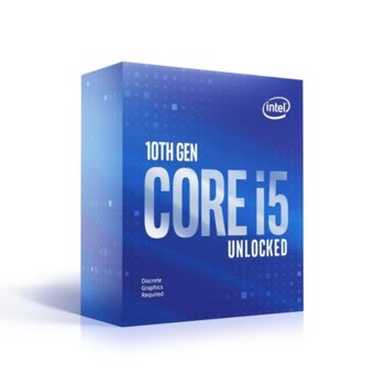 Процесор Intel Core i5-10600KF, шестядрен (4.1/4.8 GHz, 12MB Cache, 1200MHz графична честота, LGA1200) Box, без охлаждане | JAR Computers Intel® Core™ i5-10600KF Box