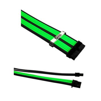 Комплект захранващи кабели 1stPlayer BGE-001, 0.35 m, черно-зелени | JAR Computers Комплект захранващи кабели 1stPlayer BGE-001