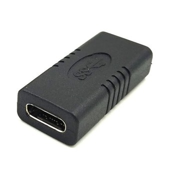 Преходник от USB-C (ж) към USB-C (ж), bulk, черен image