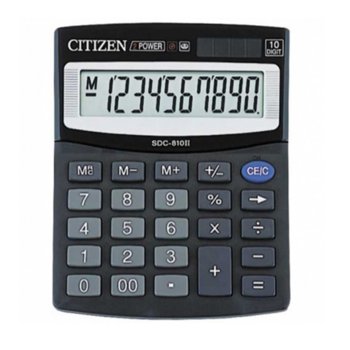 Калкулатор Citizen SDC-810, oсновни математически действия, черен image