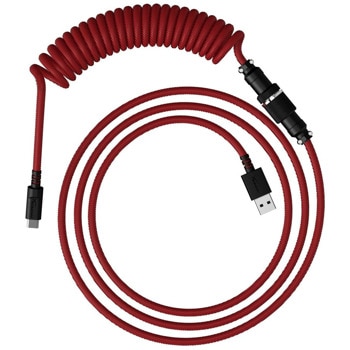 Кабел за клавиатура HyperX Coiled Cable Red-Black (6J677AA), от USB A (м) към USB C(м), 1.37м, червен | JAR Computers HyperX Coiled Cable Red-Black 6J677AA
