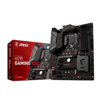 Дънна платка MSI H270 GAMING M3, H270, LGA1151, DDR4, PCI-E(DVI,HDMI)(CF), 6x SATA 6Gb/s, 2x M.2 Socket, 10x USB 3.1, 6x USB 2.0, ATX | JAR Computers MSI H270 GAMING M3