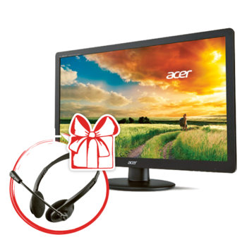 Монитор Acer EB192Qb (UM.XE2EE.001_21517) с подарък слушалки TRUST Ziva Chat, 18.5" (43.18 cm), TN панел, HD (1366x768), 5ms, 100M : 1, 200 cd/m2, VGA | JAR Computers Монитор Acer UM.XE2EE.001_21517