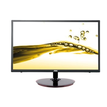 Монитор 23.6" (59.94cm) AOC E2461FWH, LED, 16:9, 250cd/m², 50 000 000:1, 2ms GTG Black/Red base VGA, HDMI, 3г. | JAR Computers AOC E2461FWH