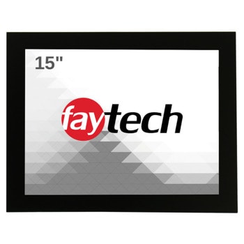 Индустриален Монитор Faytech 1010502420 FT15TMCAPOFHBOB, 15"(38.1 cm) XGA Capacitive multi-touch панел, DisplayPort, HDMI, VGA | JAR Computers Faytech 1010502420 FT15TMCAPOFHBOB