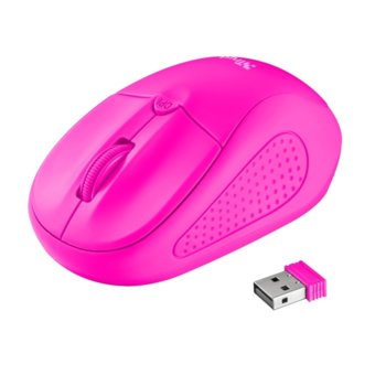 TRUST Primo Wireless Mouse 21923 Neon Pink