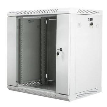 Комуникационен шкаф Lanberg WF01-6412-10S, 19", 12U, 600 x 450 x 640, сив | JAR Computers Lanberg WF01-6412-10S