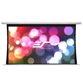 Екран Elite Screens Saker Tension SKT84XHW-E24, за стена, White, 1859 x 1046 мм, 84" (213.4 cm), 16:9 | JAR Computers Elite Screens SKT84XHW-E24