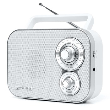 Радио MUSE M-051 RW, FM/MW, 4x 1.5V "C" / R14 / UM2, бяло image