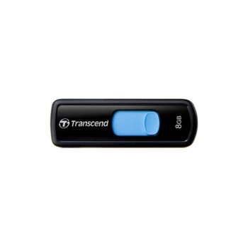 Памет 8GB USB Flash Drive, Transcend JetFlash 500, USB 2.0, черно/синя | JAR Computers 8GB USB Flash Transcend JetFlash 500