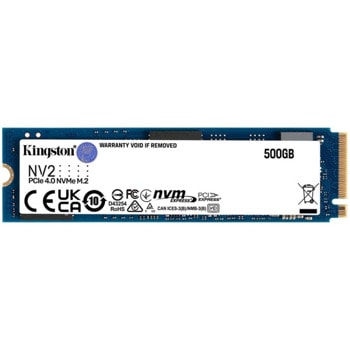 Памет SSD 500GB, Kingston SNV2S/500G, NVMe, M.2 (2280), скорост на четене 3500MB/s, скорост на запис до 2100 MB/s | JAR Computers Kingston SNV2S/500G