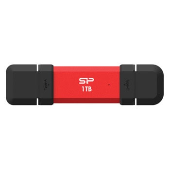 Памет SSD 1TB, Silicon Power DS72, USB-A + USB-C, скорост на четене до 1050MB/s, скорост на запис до 850MB/s | JAR Computers памет ssd silicon power ds72 1tb dual usb 3.2