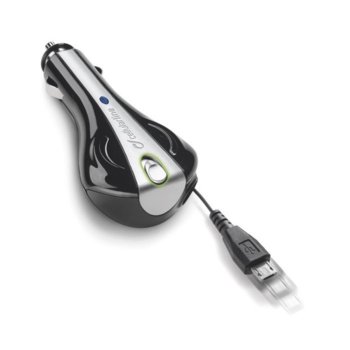 Зарядно устройство Cellular Line Roller, от автомобилна запалка към MicroUSB(м), 0.75A, черен, ролетно прибиране на кабела | JAR Computers Cellular Line CBRARMICROUSB2