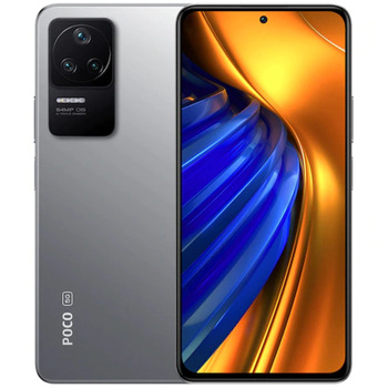 Смартфон Xiaomi Poco F4 (сребрист), поддържа 2 SIM карти, 6.67" (16.94cm) AMOLED 120Hz дисплей, осемядрен Qualcomm Kryo 585 3.2GHz, 6GB RAM, 128GB Flash памет, 64 + 8 + 2 + 20 Mpix камери, Android, Dolby Atmos, Dolby Vision, 195g | JAR Computers Смартфон Xiaomi Poco F4 6 GB 128 GB сребрист