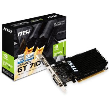 Видео карта Nvidia GeForce GT 710, 2GB, MSI, PCI-E2.0, DDR3, 64bit, HDMI, DVI | JAR Computers Nvidia GeForce GT 710, 2GB, MSI