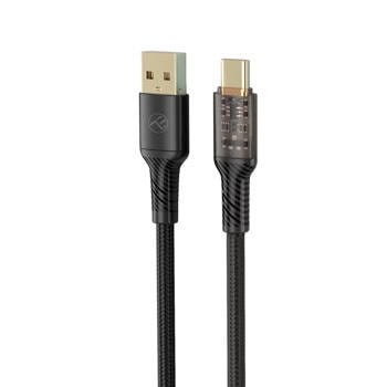 Кабел Tellur Transparent Series TLL155711, от USB A(м) към USB C(м), 1m, черен | JAR Computers Tellur Transparent Series TLL155711