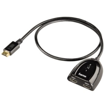 Превключвател HAMA 42553 2x HDMI(ж) към HDMI(м)