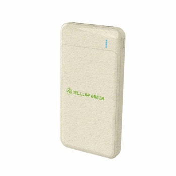 Външна батерия/power bank/ Tellur Green PD103, 10000mAh, крем, 18W, 1x USB-A, 1x USB-C | JAR Computers Външна батерия Tellur Green PD103 TLL158331