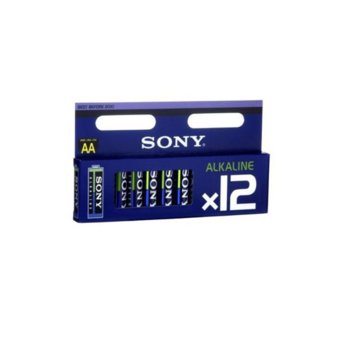 Батерии алкални Sony AA, 1.5V, 12 бр.