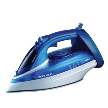 Ютия Rohnson R 392, 380мл. резервоар, плоча с керамично покритие, самопочистваща функция, регулиране на количеството пара, 2800W, синя | JAR Computers Rohnson R 392