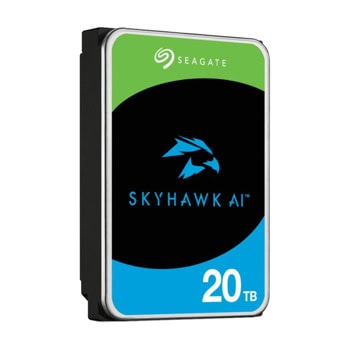 Твърд диск 20TB, Seagate SkyHawk AI, SATA 6Gb/s, 7200 rpm, 512MB, 3.5"(8.89 cm) | JAR Computers Seagate 20TB SkyHawk AI ST20000VE004