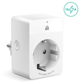 Смарт контакт TP-Link KP115 Kasa, Wi-Fi, 16А/220V/3.68KW, бял | JAR Computers TP-Link KP115 Kasa