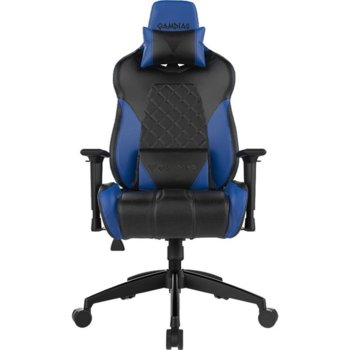 Геймърски стол GAMDIAS ACHILLES E1, газово бутало, подсветка, черен/син | JAR Computers GAMDIAS ACHILLES E1 Black/Blue (ACHILLES-E1L-BB)