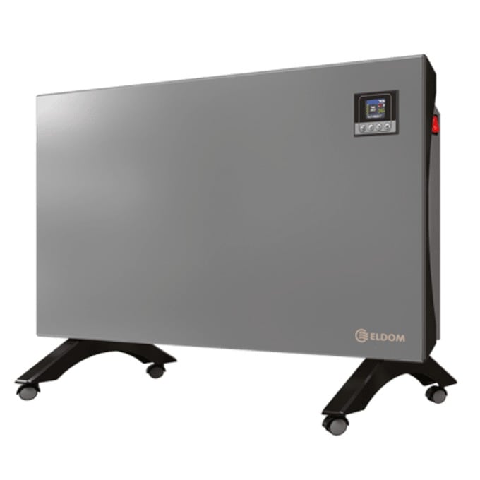 Конвектор Елдом RH01F20W-S, 2000W, за помещения до 22m2, Wi-Fi управление, функция за интелигентно засичане на отворен прозорец, защита против пpeoбpъщaнe, двойна зaщитa пpoтив пpeгpявaнe, сив | JAR Computers Елдом RH01F20W-S