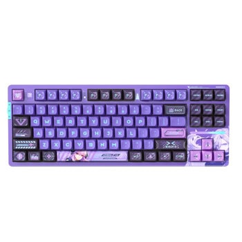 Клавиатура VGN V87 PRO Athena, жична/безжична, механична, гейминг, Aniya суичове, RGB подсветка, лилава | JAR Computers клавиатура vgn v87 pro athena