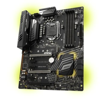 Дънна платка MSI Z370 SLI PLUS, Z370, LGA1151, DDR4, PCI-E(HDMI,DVI)(CF&SLi) 6x SATA 6Gb/s, 2x M.2 Socket, 1 x USB 3.1 Gen2 Type-C, RGB подсветка, ATX | JAR Computers MSI Z370 SLI PLUS