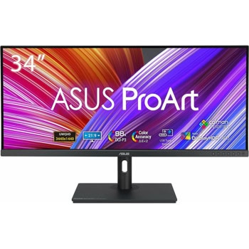 Монитор Asus ProArt Display PA348CGV (90LM07Z0-B01370), 34" (86.36cm) IPS панел, 120Hz, UWQHD, 2ms, HD10, 400cd/m2, DisplayPort, HDMI, USB Hub | JAR Computers Asus ProArt Display PA348CGV 90LM07Z0-B01370
